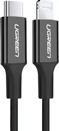 Кабель UGREEN US171,  Lightning (m) -  USB Type-C (m),  1м,  MFI,  черный [60751]