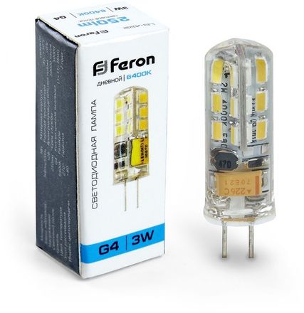 Упаковка ламп LED FERON G4,  капсульная, 3Вт, LB-422, 10 шт. [25533-10]