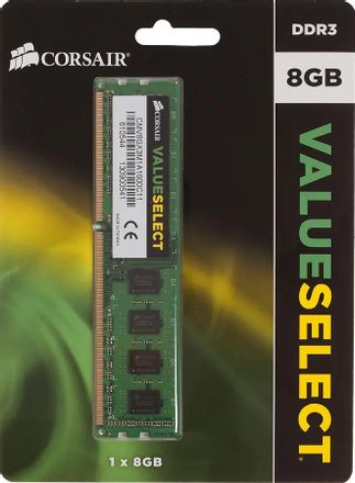 Оперативная память Corsair CMV8GX3M1A1600C11 DDR3 - 1x 8ГБ 1600МГц, DIMM, Ret
