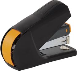 Степлер BRAUBERG Easy Press,  25 листов, 110 скоб,  черный и оранжевый