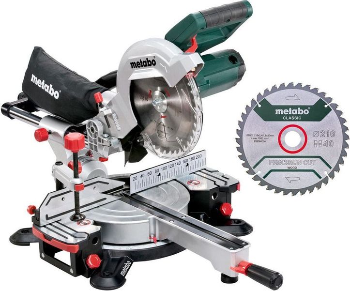 Торцовочная пила METABO KGS 216 M Set, 1500Вт, 216мм [690827000]