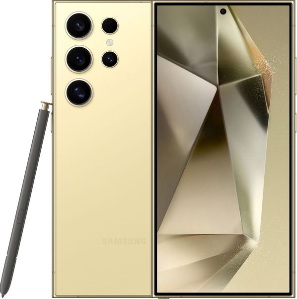6.8" Смартфон Samsung Galaxy S24 Ultra 12/1Tb, NFC, AMOLED, 120Гц, 5000мAч, желтый титан
