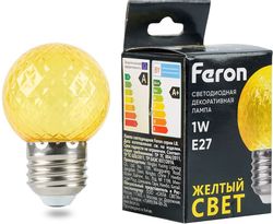 Упаковка ламп LED FERON E27, шар, 1Вт, 10 шт.