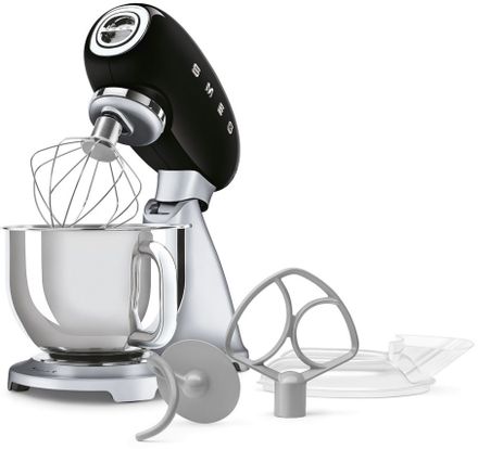 Миксер планетарный SMEG Стиль 50-х гг. SMF04BLEU, 800Вт, черный/стальной