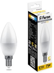 Упаковка ламп LED FERON E14, свеча, 7Вт, 10 шт.
