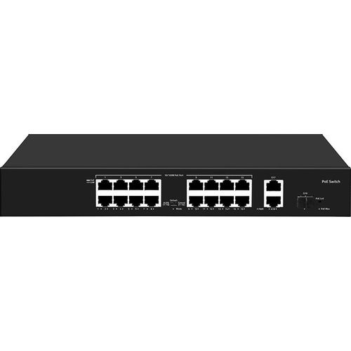 Коммутатор Falcon Eye FE-16FPG2S1, неуправляемый, 18 RJ-45, 10/100/1000 Мбит/с [00-00330354]