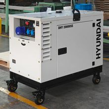 Изображение товара Дизельный генератор Hyundai DHY 20000SE 15 кВт 220 В на колесах