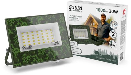 Прожектор уличный GAUSS GFD002, 20Вт