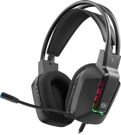 Гарнитура Defender Ghotic,  для компьютера, накладные,  USB, черный [62340]