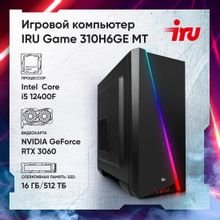 Компьютер  iRU Game 310H6GE Intel  Core i5  12400F,  DDR4 16ГБ, 512ГБ,  FreeDOS,  черный