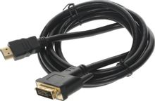 Изображение товара Кабель аудио-видео Buro HDMI (m) -  DVI-D (Dual Link) (m),  1.8м, GOLD,  черный [bhp ret hdmi_dvi18]