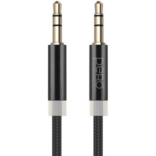 Кабель PERO MC-01, Jack 3.5 (m) — Jack 3.5 (m), 1м, черный