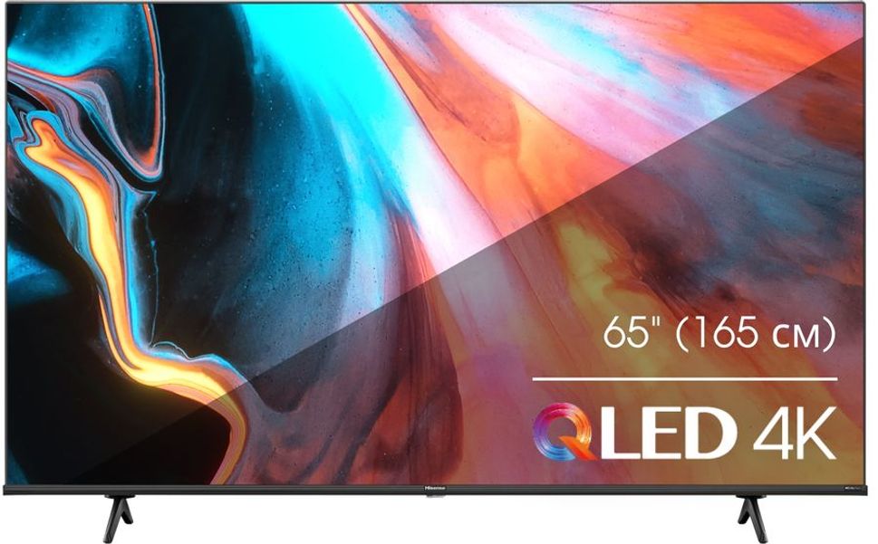 65" Телевизор Hisense 65E7HQ, QLED, 4K Ultra HD, черный, СМАРТ ТВ, Vidaa