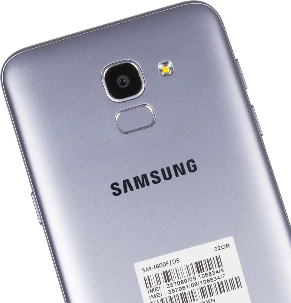 Характеристики Смартфон Samsung Galaxy J6 (2018) 32Gb, SM-J600, серый  (1067354) смотреть в СИТИЛИНК