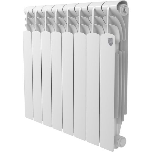 Радиатор алюминиевый ROYAL THERMO Revolution A 500, 8 секций, боковое подключение, белый