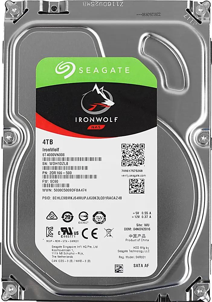 Жесткий диск Seagate Ironwolf ST4000VN008, 4ТБ, HDD, SATA