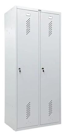 Шкаф для одежды ПРАКТИК LS 21-80, металл, 1830мм х813мм серый [s23099552102]
