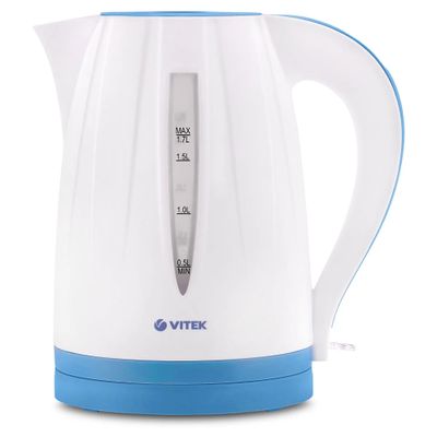 Чайник электрический Vitek VT-7031, 2200Вт, белый и голубой