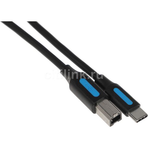 Кабель VENTION CQUBH, USB Type-C (m) (прямой) - USB B(m) (прямой), 2м, черный