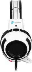 Гарнитура игровая Oklick HS-G300 ARMAGEDDON, проводные, белый / черный