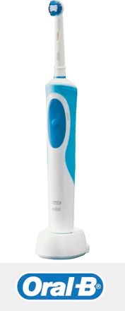 Электрическая зубная щетка Oral-B Vitality Precision Clean насадки для щётки: 1шт, цвет:белый и синий [4210201043546]