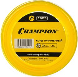Изображение товара Леска CHAMPION C5023 1.6 мм 15 м для садовых триммеров Изображение товара Леска CHAMPION C5023 1.6 мм 15 м для садовых триммеров