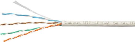 Кабель информационный CABEUS кат.5E, 305м, серый [utp-4p-cat.5e-solid-lsltx-gy]