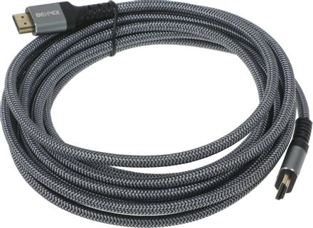 Кабель 2.1V, HDMI (m) (прямой) - HDMI (m) (прямой), GOLD , 5м, черный