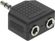 Изображение товара Адаптер аудио NingBo Headphone Splitter,  2xJack 3.5 (f) -  Jack 3.5 (m),  черный [jaaa095-b]