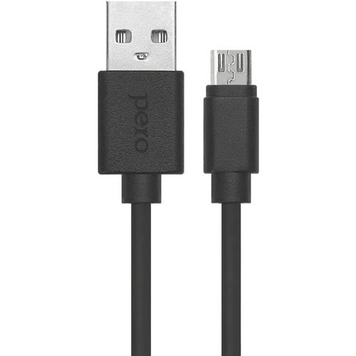 Кабель PERO DC-03, micro USB (m) - USB (m), 1м, 2A, черный