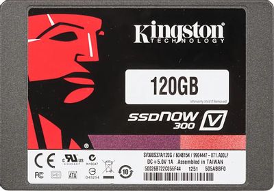 SSD накопитель Kingston V300 SV300S3N7A/120G 120ГБ, 2.5", SATA III