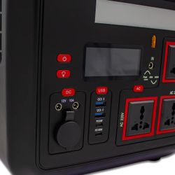 Электростанция портативная Edon PES-1200 100000mAh 5A 4xUSB беспров.зар. черный
