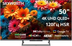 Изображение товара 50" Телевизор SKYWORTH 50Q67H QLED+, 4K Ultra HD, СМАРТ ТВ, Google TV, черный Изображение товара 50" Телевизор SKYWORTH 50Q67H QLED+, 4K Ultra HD, СМАРТ ТВ, Google TV, черный