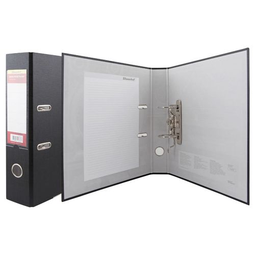 Папка-регистратор Silwerhof 355021-01, A4, 75мм, ПВХ/бумага, черный 10 шт./кор.