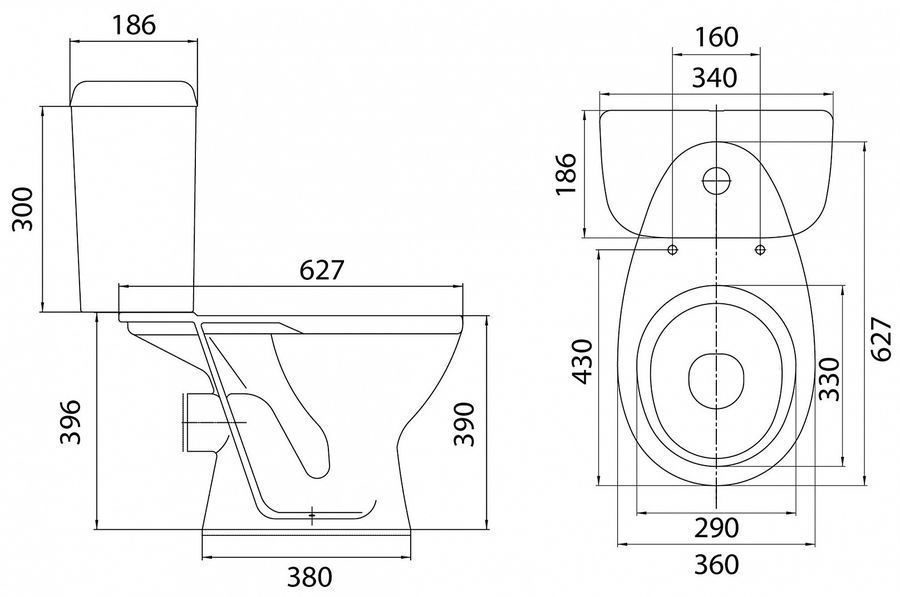 Обзор товара унитаз SANTERI Pro, напольный унитаз-компакт [1.p215.5.s00 ...
