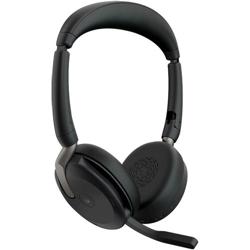 Гарнитура Jabra Evolve2 65 Flex MS, для компьютера/мобильных устройств, накладные, Bluetooth, черный [26699-999-899]