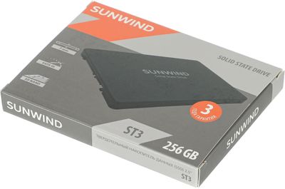 SSD накопитель SunWind ST3 SWSSD256GS2T 256ГБ, 2.5", SATA III, SATA ...