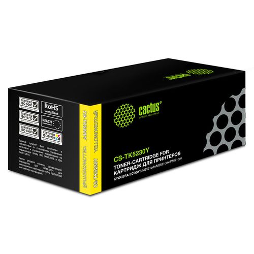 Картридж Cactus CS-TK5230Y, TK-5230Y, желтый / CS-TK5230Y