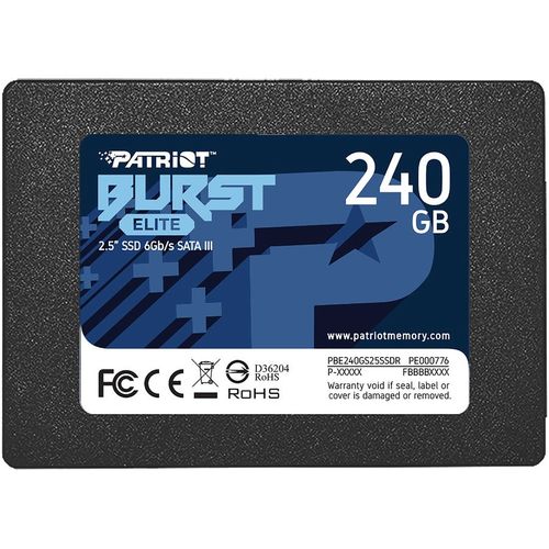 SSD накопитель Patriot Burst Elite PBE240GS25SSDR 240ГБ, 2.5