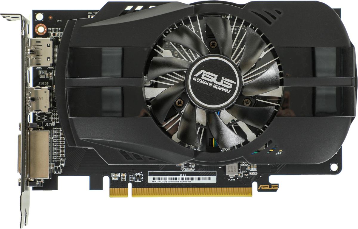 Видеокарта ASUS AMD Radeon 550 PH-550-2G 2ГБ Phoenix, GDDR5, Ret – купить в  Ситилинк | 1415706