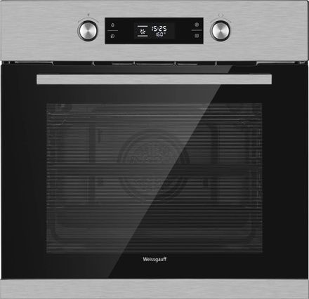 Духовой шкаф электрический WEISSGAUFF EOM 691 PDBX Steam Clean,  70л,  дверца с 3 стеклами,  нержавеющая сталь