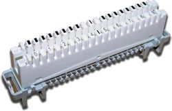 Плинт Lanmaster (TWT-LSA10P-DIS-10) 10 пар LSA-PROFIL норм.замк. размык. ABS пластик белый