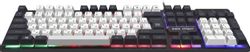 Клавиатура Defender Dark Knight GK-077, проводная, мембранная, белый/черный