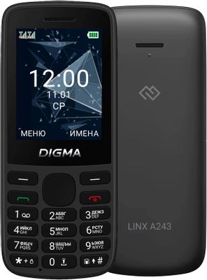 Сотовый телефон Digma Linx A243, черный – купить в Ситилинк | 1888900