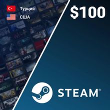 Изображение товара Пополнение игровой валюты STEAM 100 USD,  регион: США