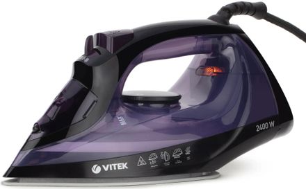 Утюг Vitek 8316-VT-02, с паровым ударом, 2400Вт, фиолетовый и черный
