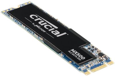 SSD накопитель Crucial MX500 CT500MX500SSD4 500ГБ, M.2 2280, SATA
