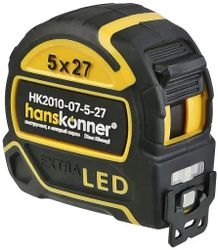 Рулетка строительная HANSKONNER HK2010-07-5-27, 5м x27мм