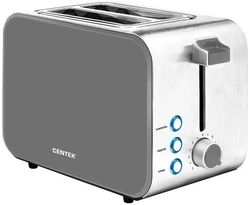 Тостер CENTEK CT-1422,  серый/стальной