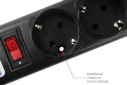 Сетевой фильтр PowerCube SPG5-C2, 1.9м, черный